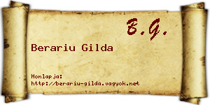 Berariu Gilda névjegykártya